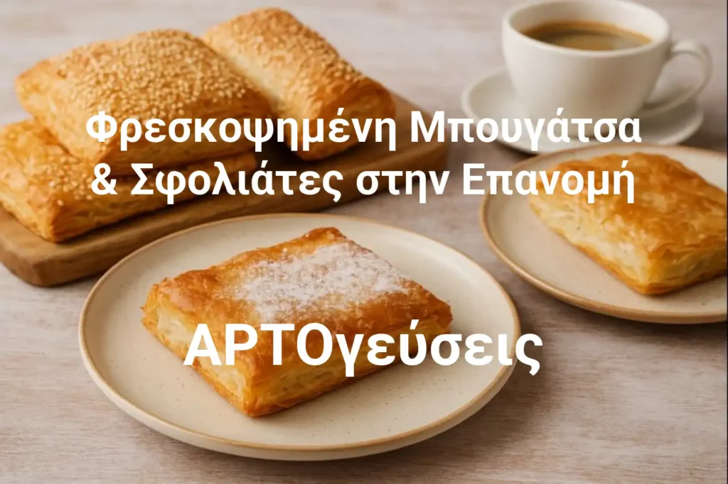 Φρεσκοψημένη μπουγάτσα και σφολιάτες με καφέ – ΑΡΤΟγεύσεις Επανομή